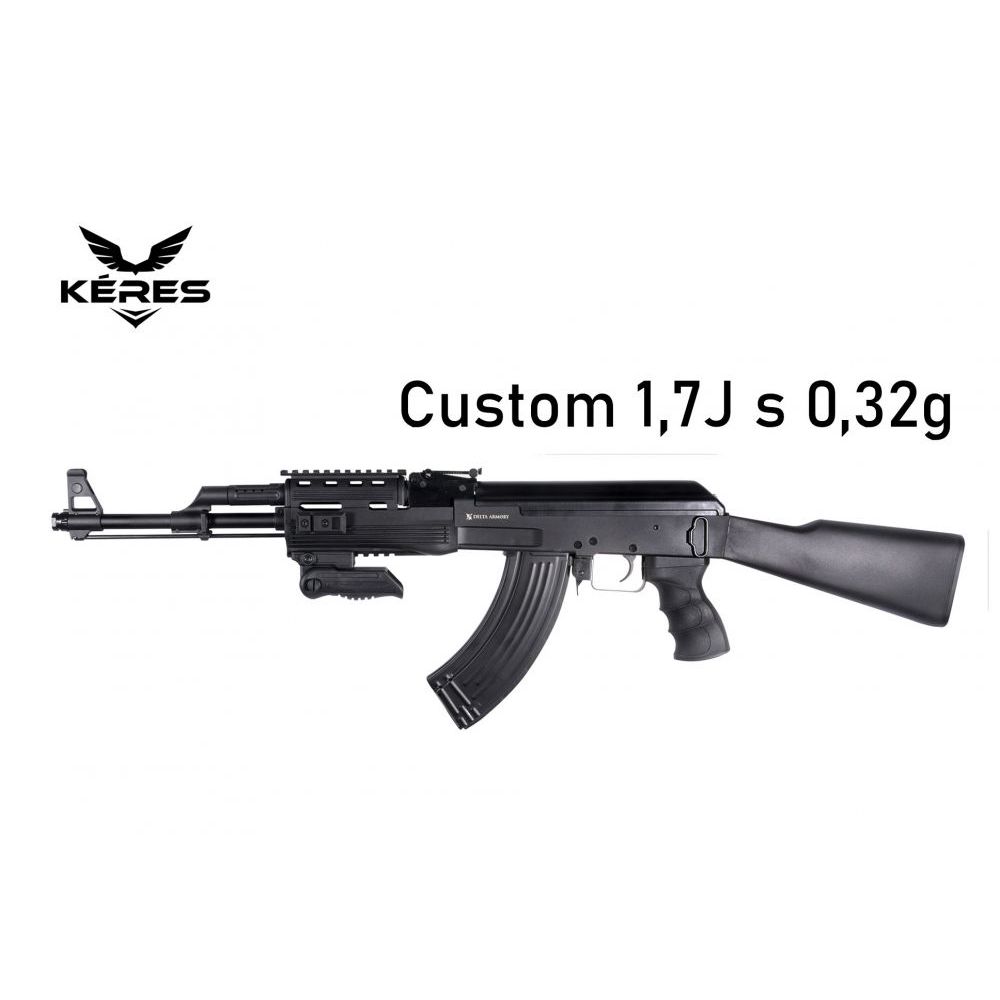 AK-47 Tactical Charlie (DA-C13) Custom 1,7J s 0,32g - černé - KÉRES Custom