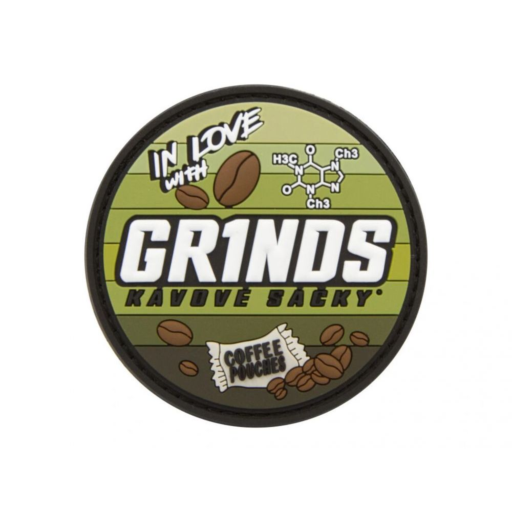 Gumová nášivka „In Love with GRINDS“ - GRINDS