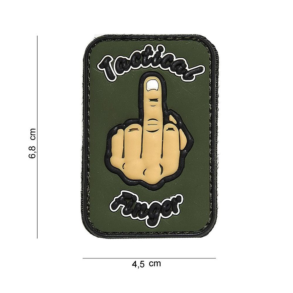 Nášivka PVC Tactical finger - zelená - 101. INC