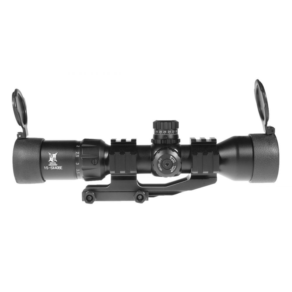 Puškohled 1.5-5x40BE s podsvíceným křížem (3 barvy) - Delta Armory 